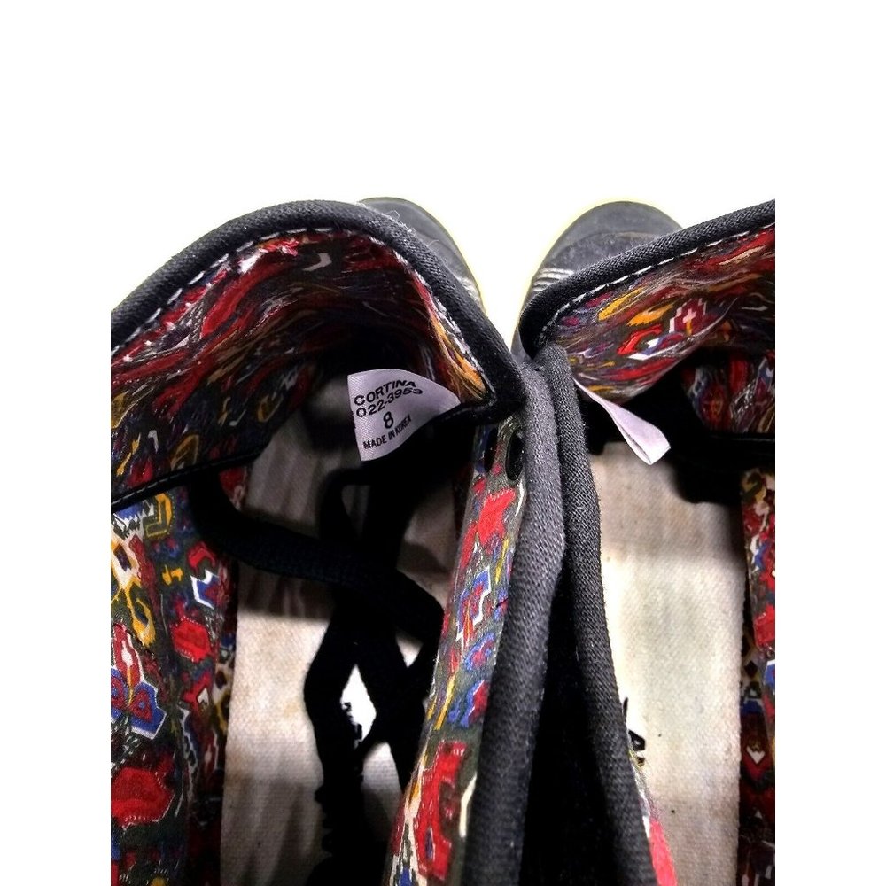 American Eagle Outfitters Shoes Womens 8 Sneakers Blue Denim High Top Flowers View 6